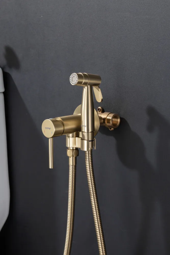 Гигиенический душ сатин золото GAPPO G7206-3