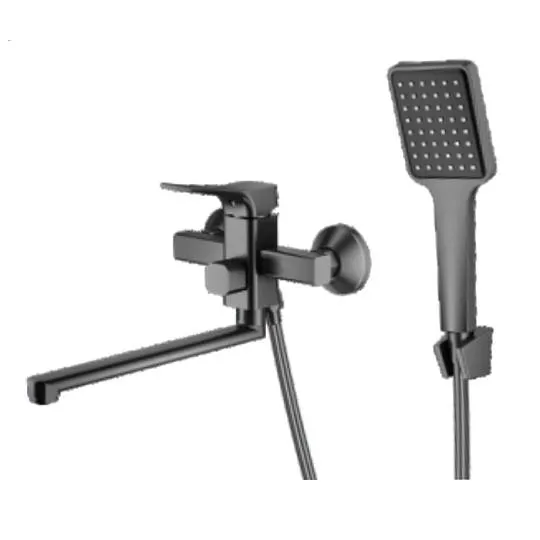 Смеситель Prohanss P62.22.09 для ванны и душа универсальный поворотный излив 30 см, графит