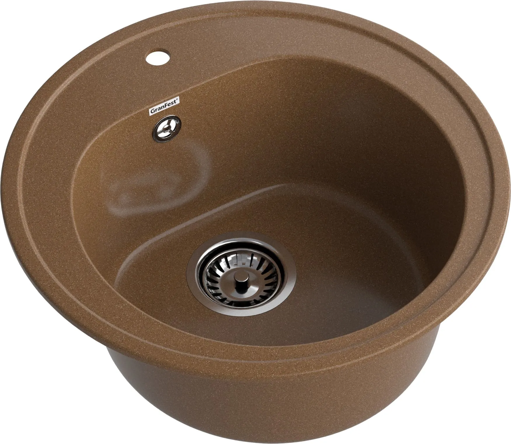 GRANFEST Мойка композит RONDO GF-R--510  D=510мм  терракот  арт.GF-