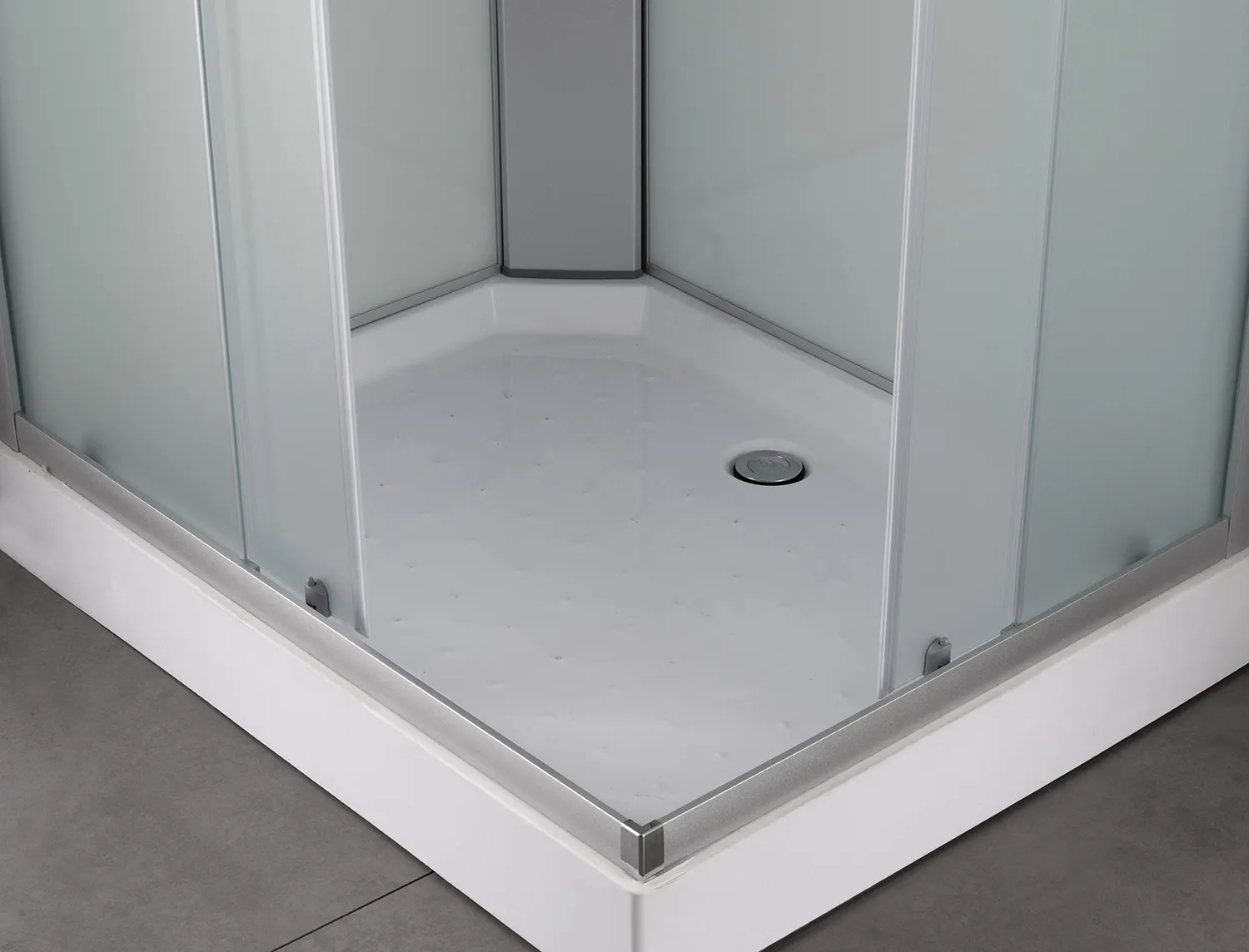 Душевая кабина Loranto 1000х800х2150 левосторонняя, белое заднее стекло, поддон 13см, матовое стекло 4мм, профиль сатин () CS-5180-13L F