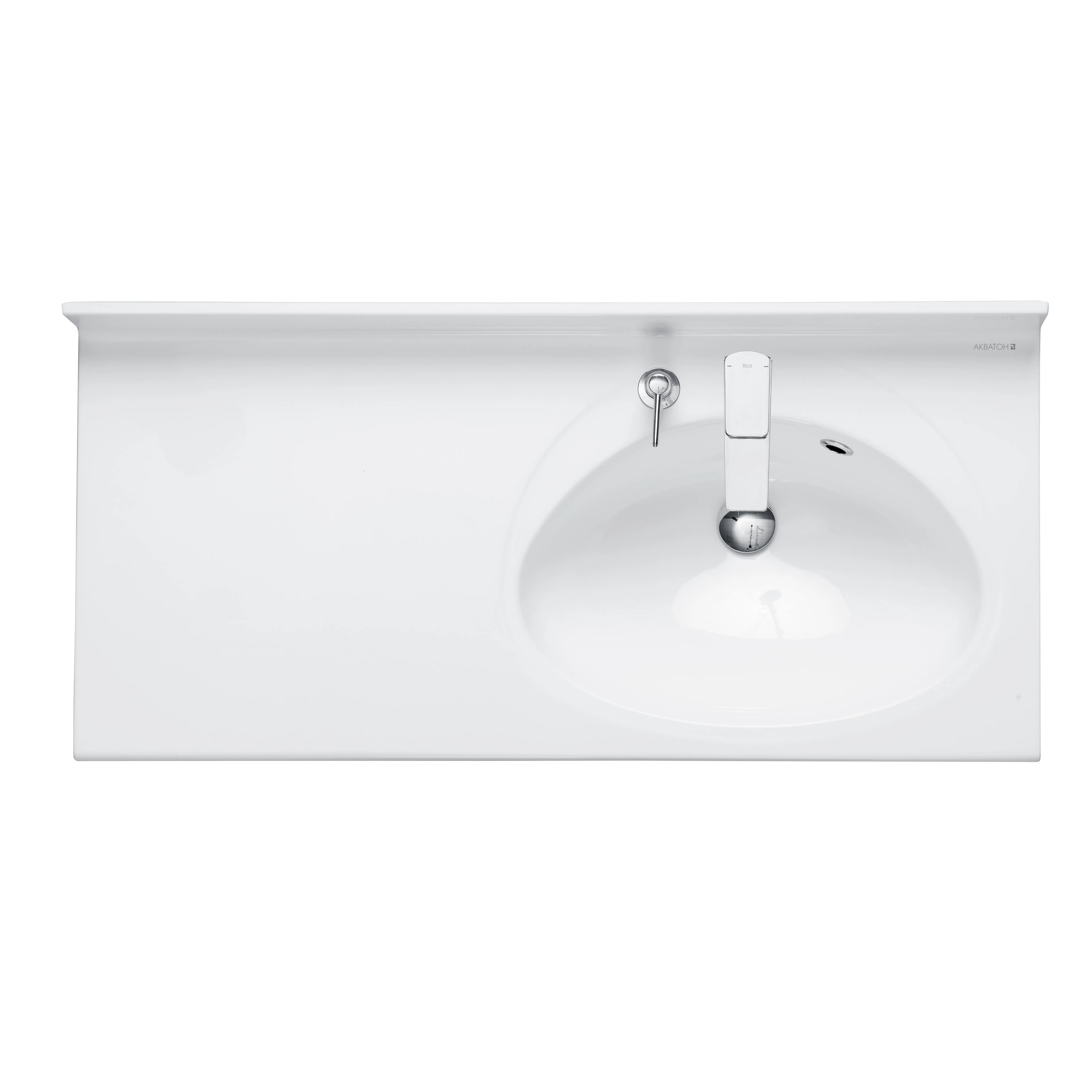 Раковина AQUATON Отель 3/100 правая белая с навесами 1A70083NOT01R в магазинах СантехГид