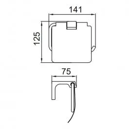 Бумагодержатель черный FRAP F30603-6