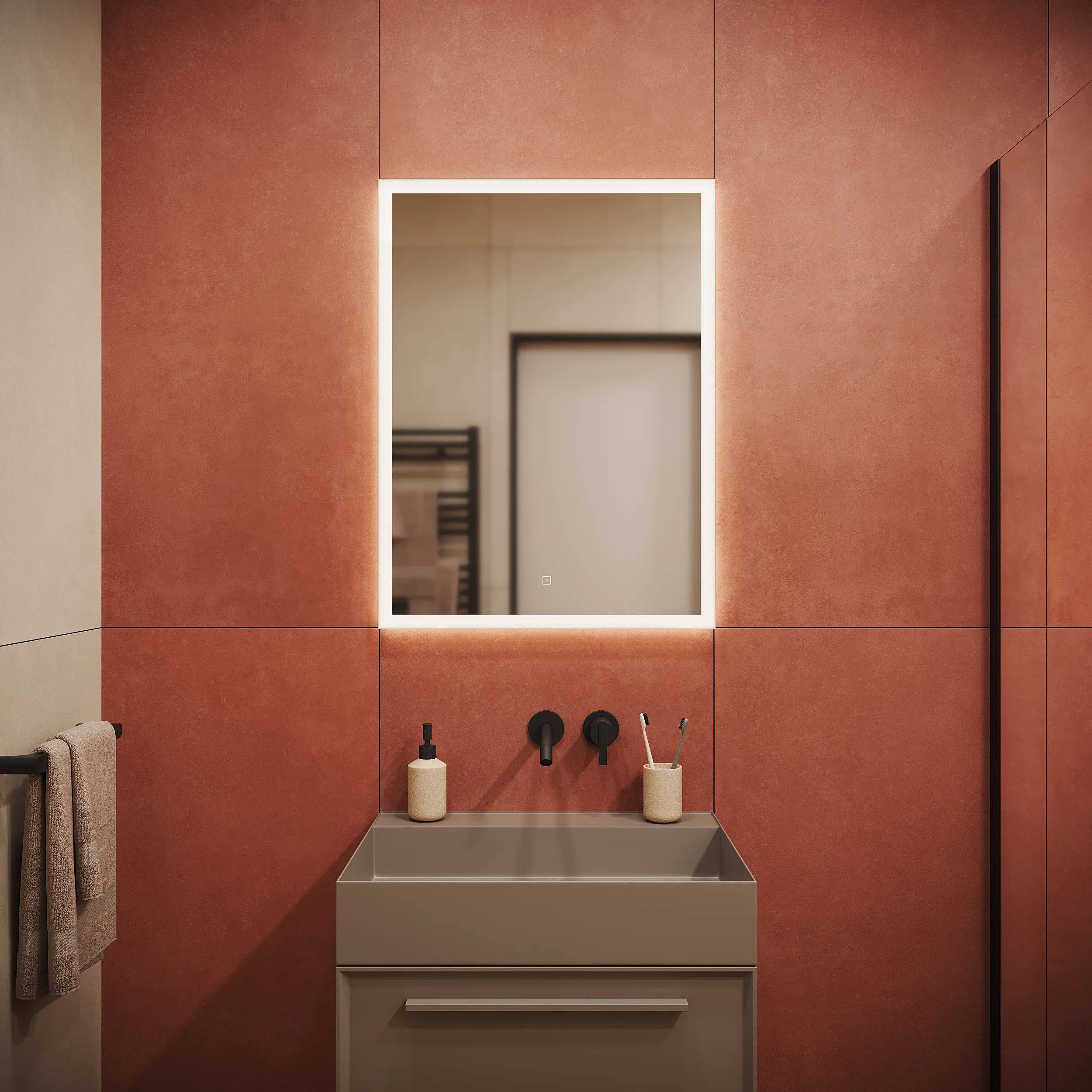 Зеркало Sancos Пале / Palace PA600 60x80 светодиодная подсветка 