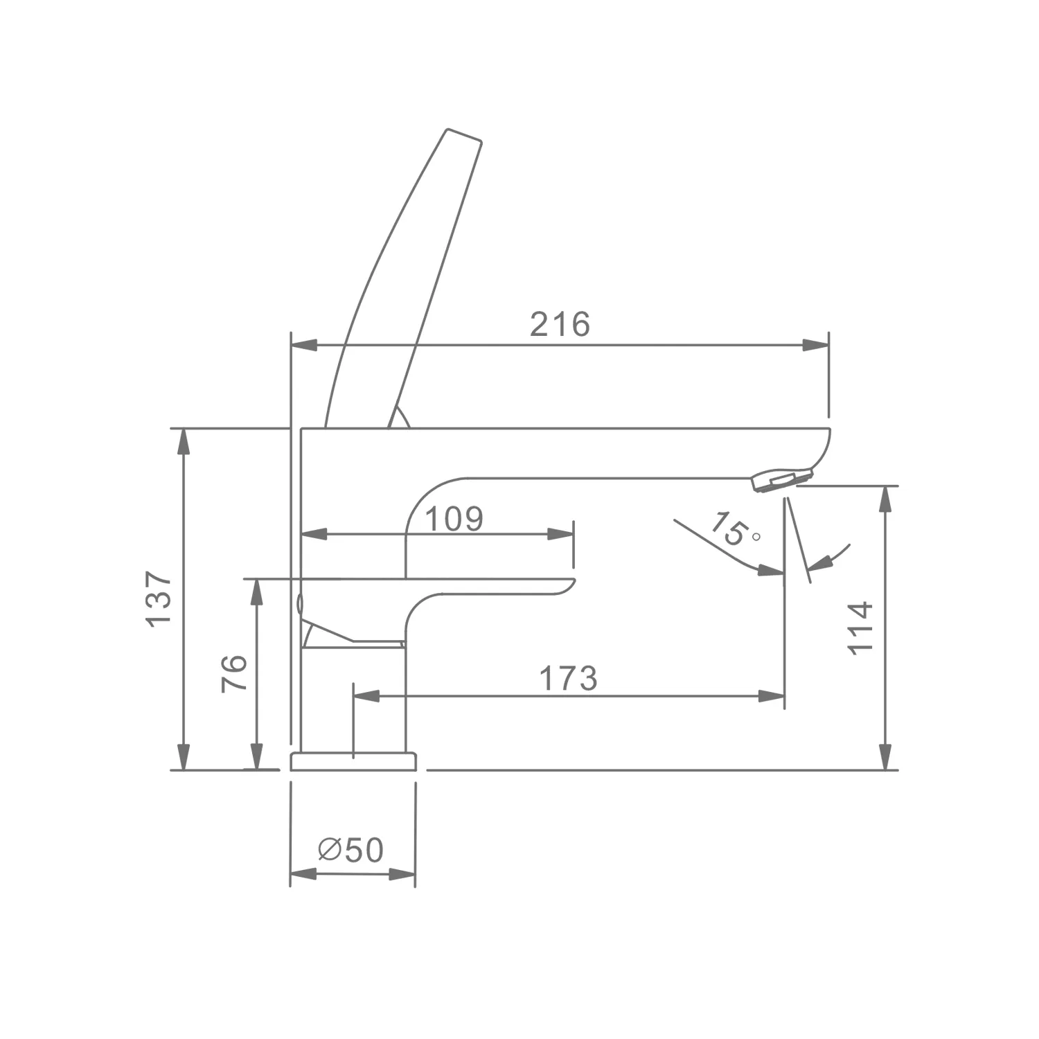 Смеситель для ванны на 3 отверстия RAGLO R03.31