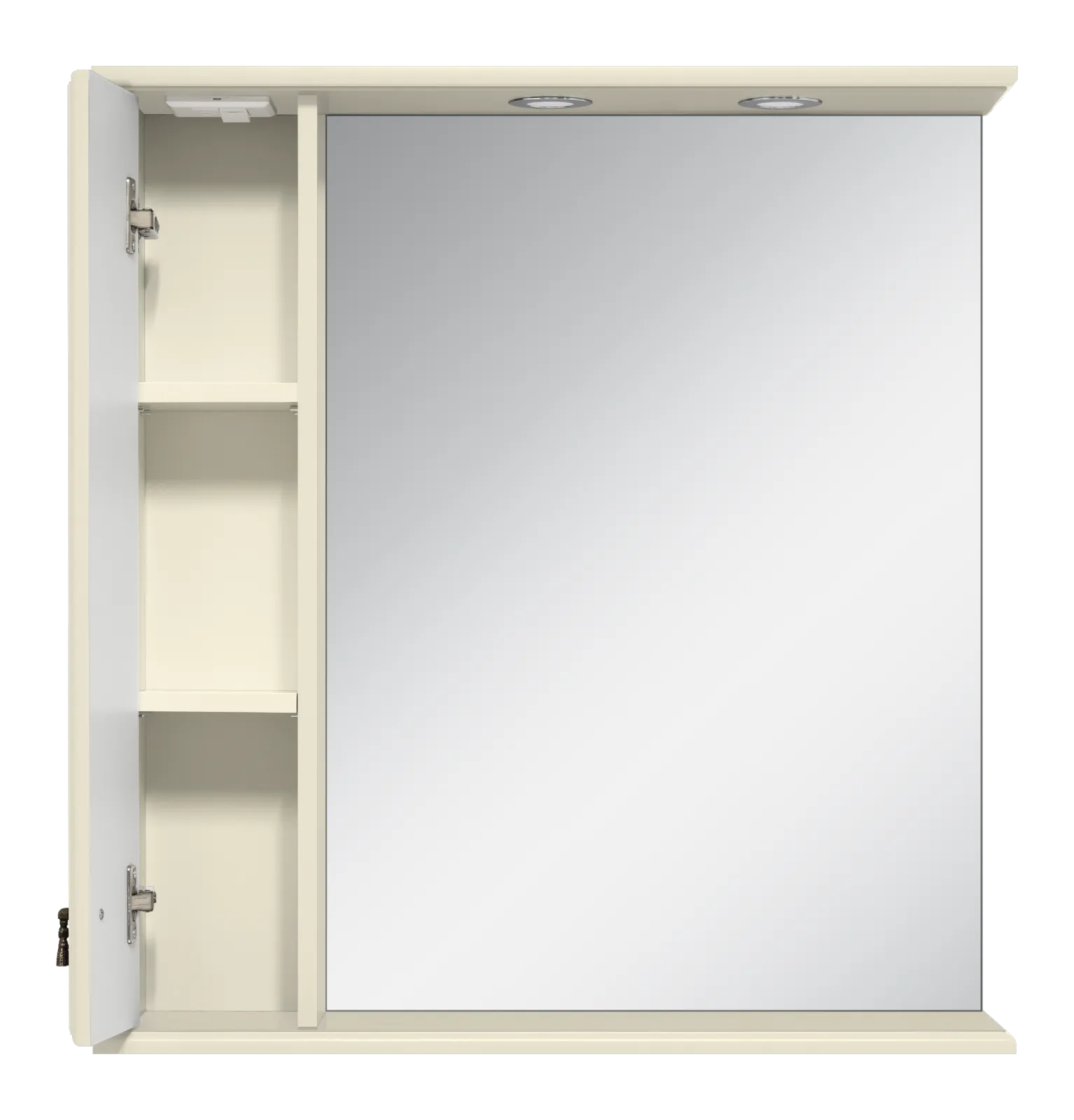 Зеркальный шкаф Misty Лувр 85 левый (слоновая кость)