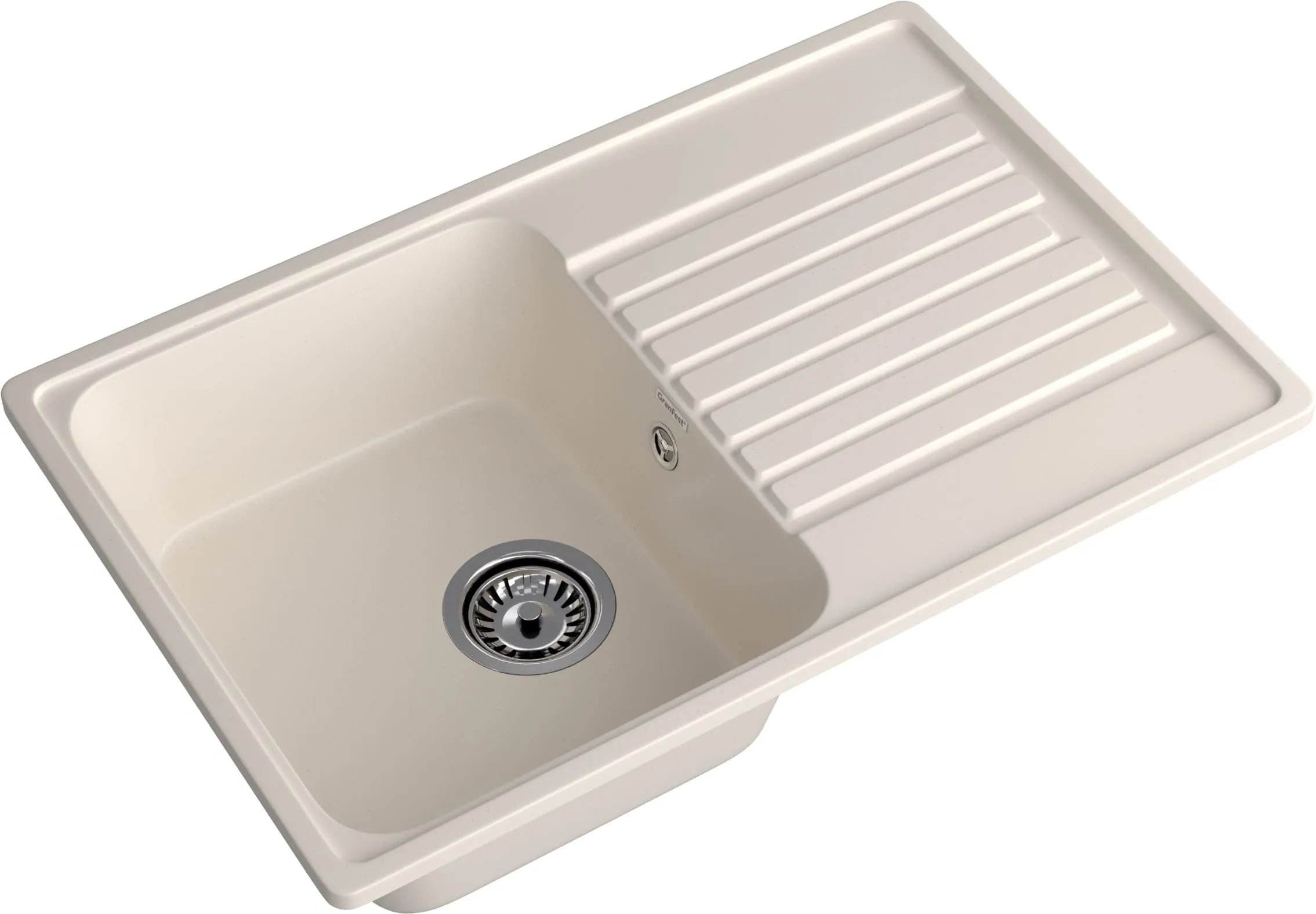 GranFest QUARZ (ECO-78) Мойка чаша+кр 740*480 (белый)