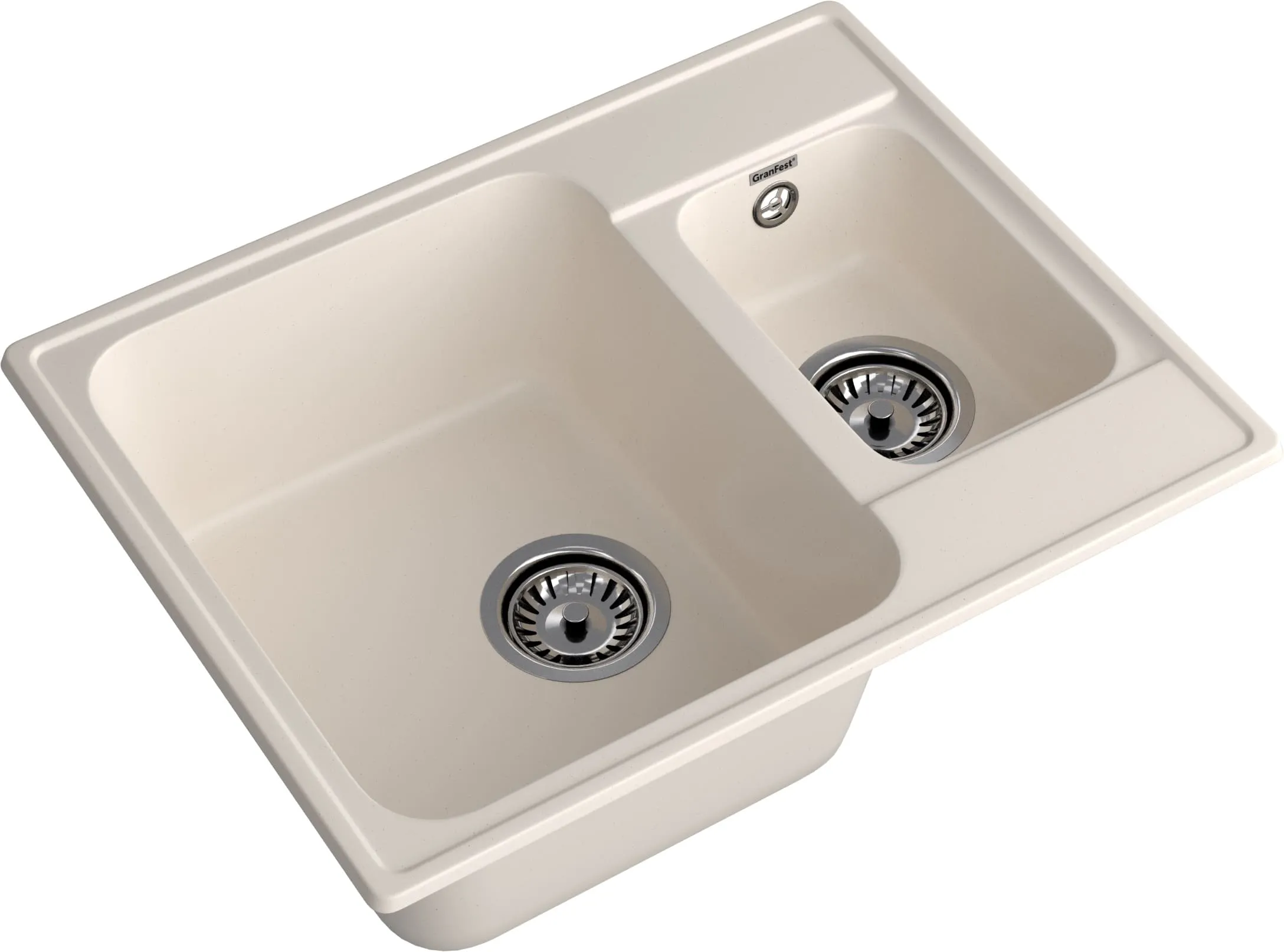 GranFest QUARZ (ECO-09) Мойка 1.5-чаш. 620*480 (белый)