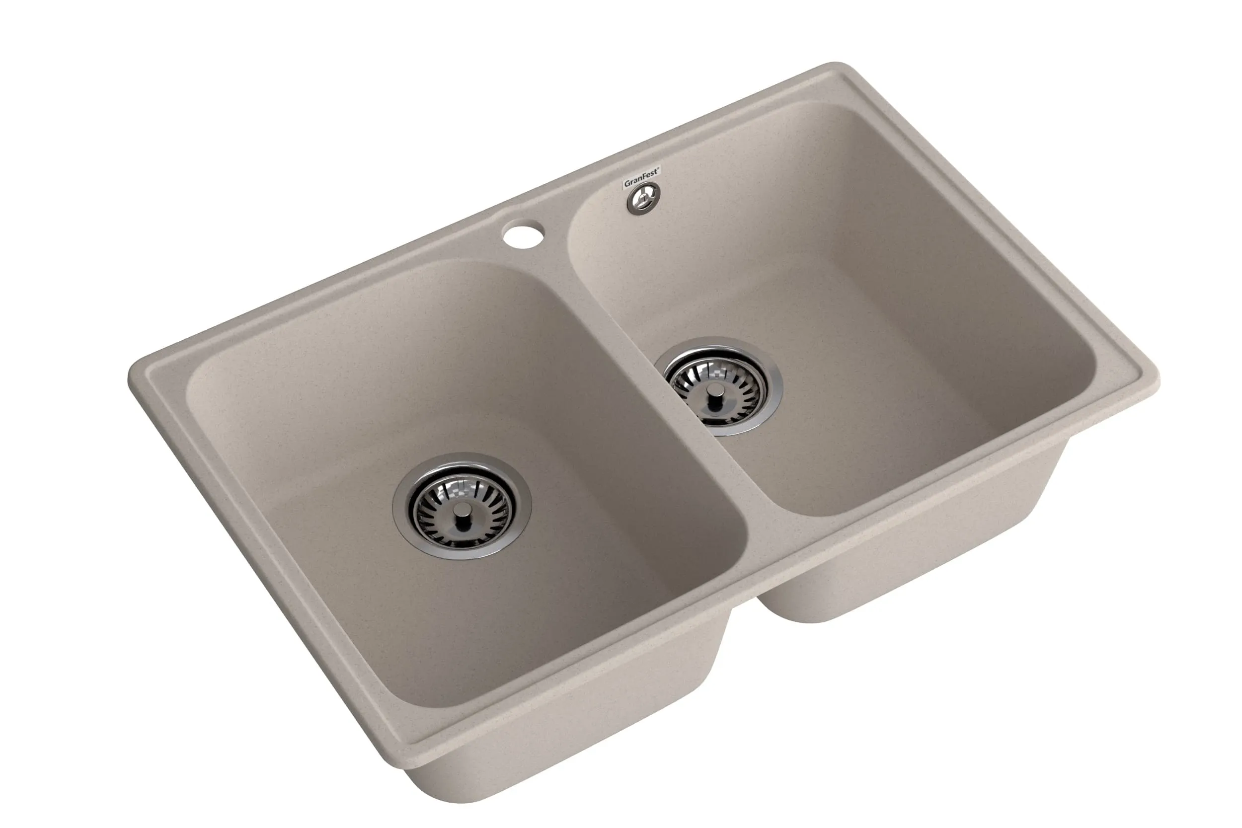 GranFest QUARZ (ECO-15) Мойка 2 чаши 740*480 (песок)