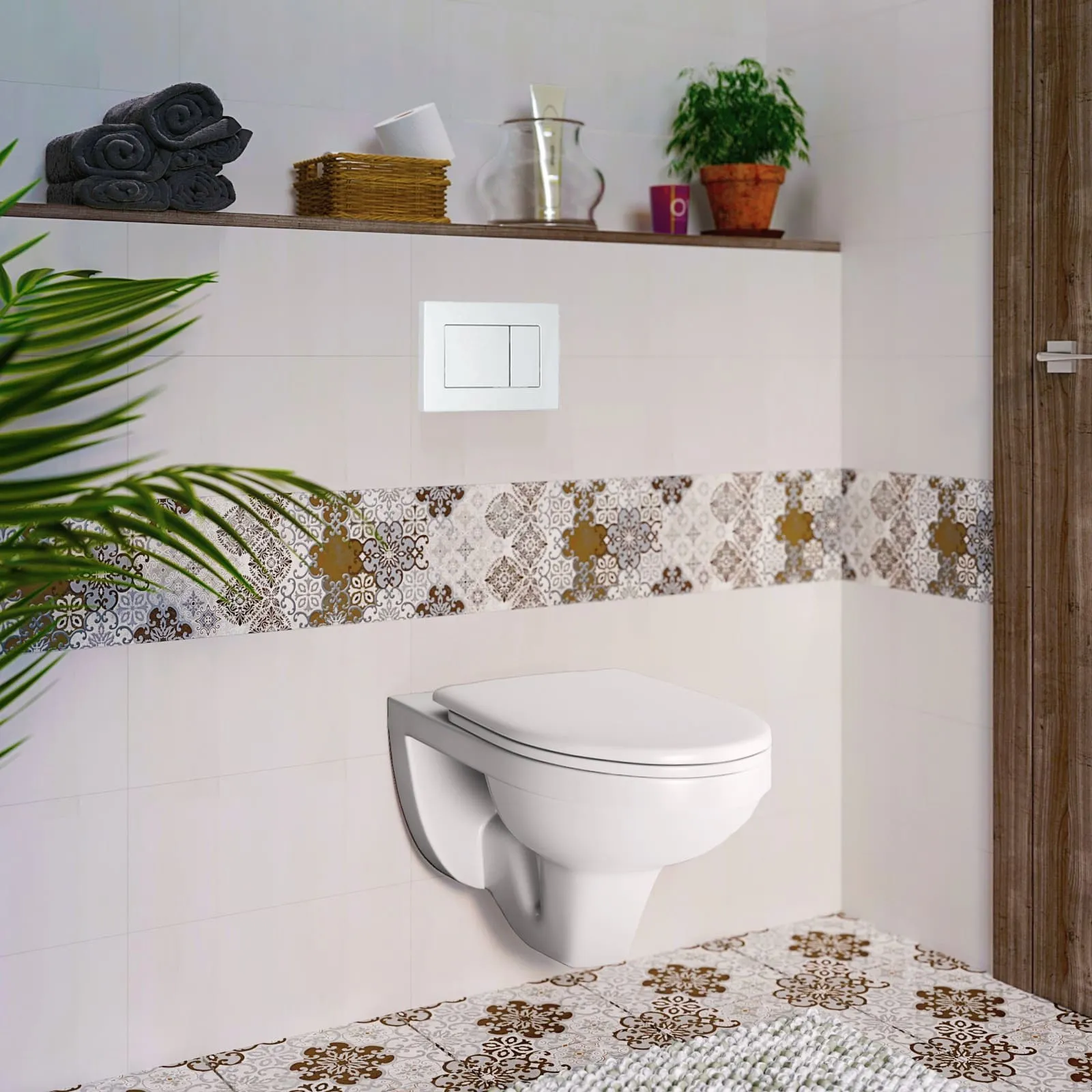 АТОМ 410  кнопка Белый