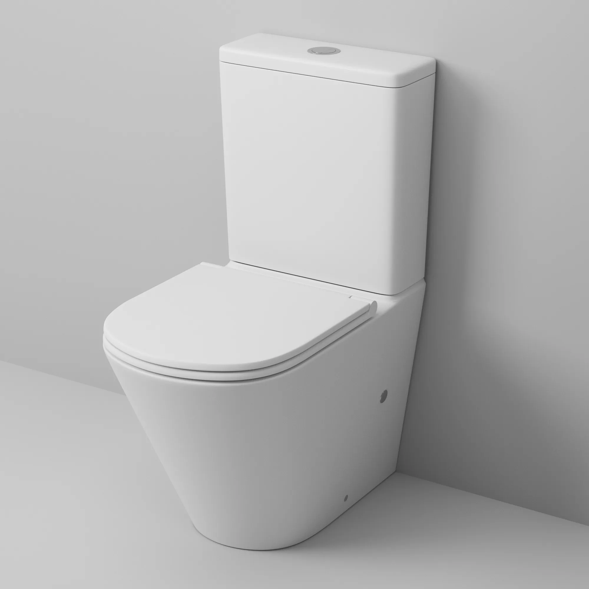 Унитаз напольный Grossman (605х380х825) безободковый,белый матовый с тонкой крышкой,микрол GR-4450MS