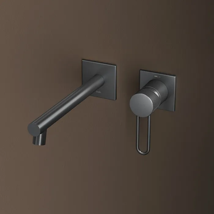 Встраиваемый смеситель для умывальника, графит матовый, Duna, IDDIS, DUNGM00i65