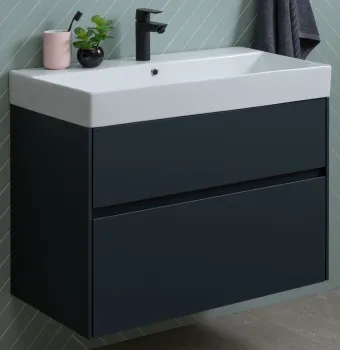 Тумба под раковину Aquanet Бруклин 85 антрацит матовый