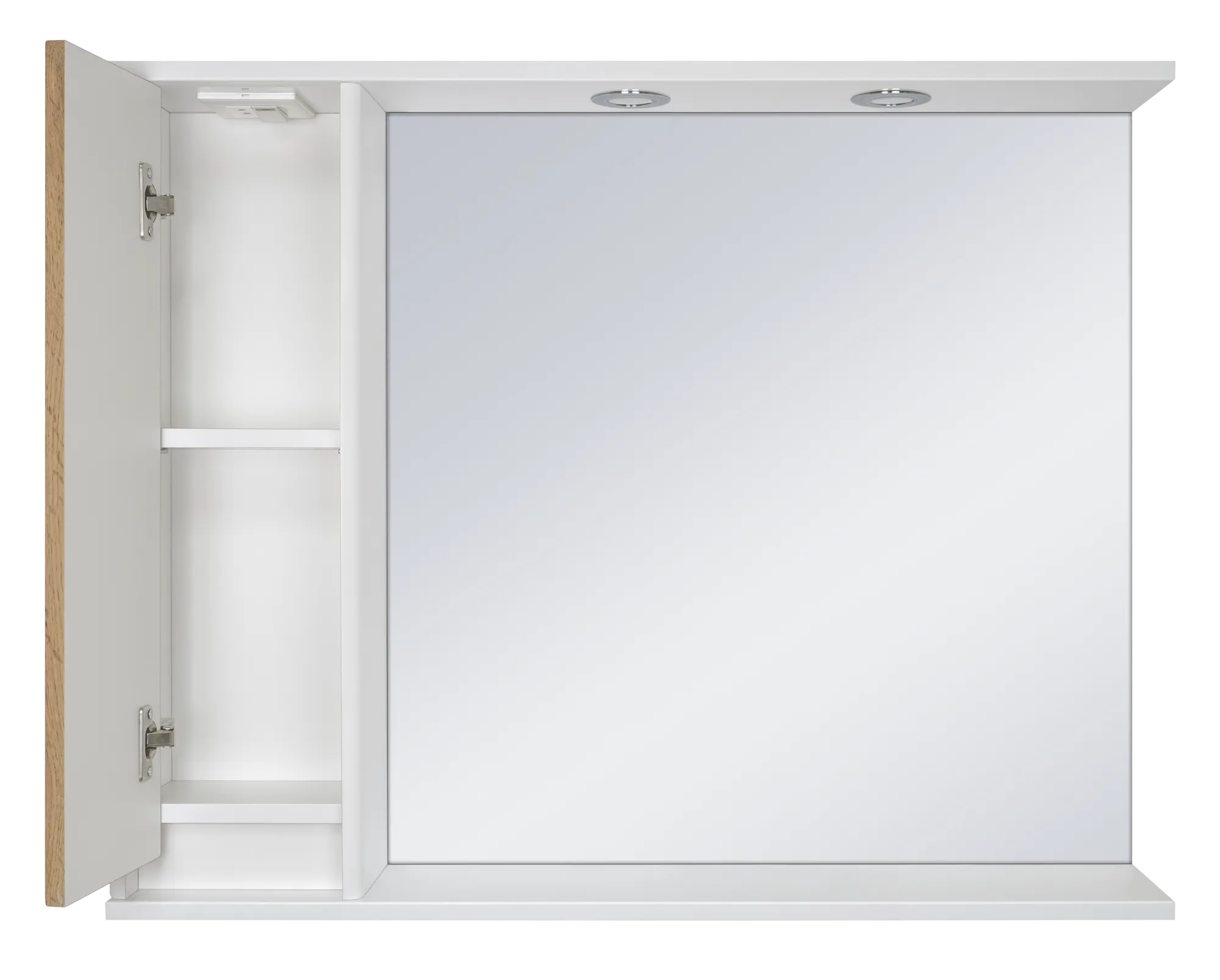 Зеркало-шкаф Адриана - 90 с полочкой левое