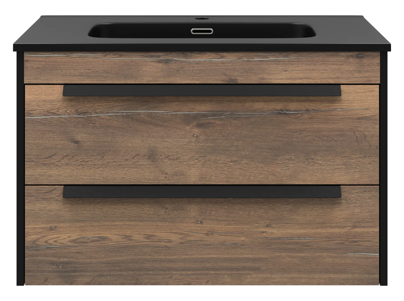 MONSOUR - 80 Тумба подвесная с 2 ящ. + раковина