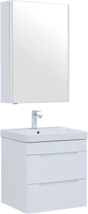 Комплект мебели для ванной Aquanet София 60 белый глянец (2 ящика)