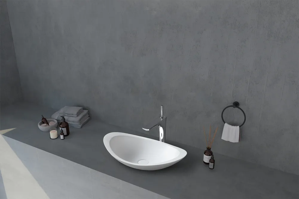 Раковина накладная ABBER Stein AS2606 белая матовая в магазинах СантехГид