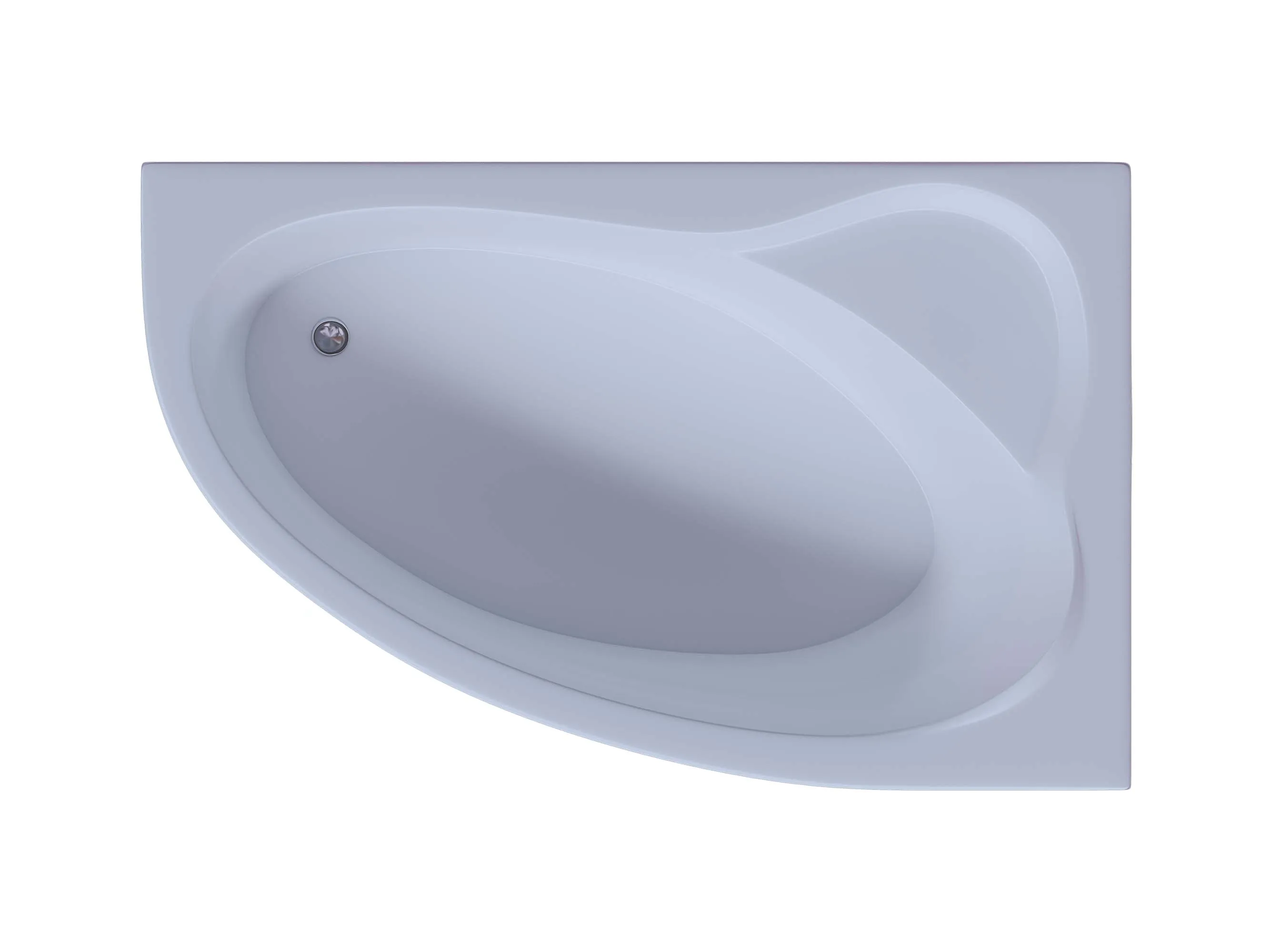 Акриловая ванна Aquatek Фиджи 170x110 асимметричная, правая, с каркасом и экраном, без гидромассажа