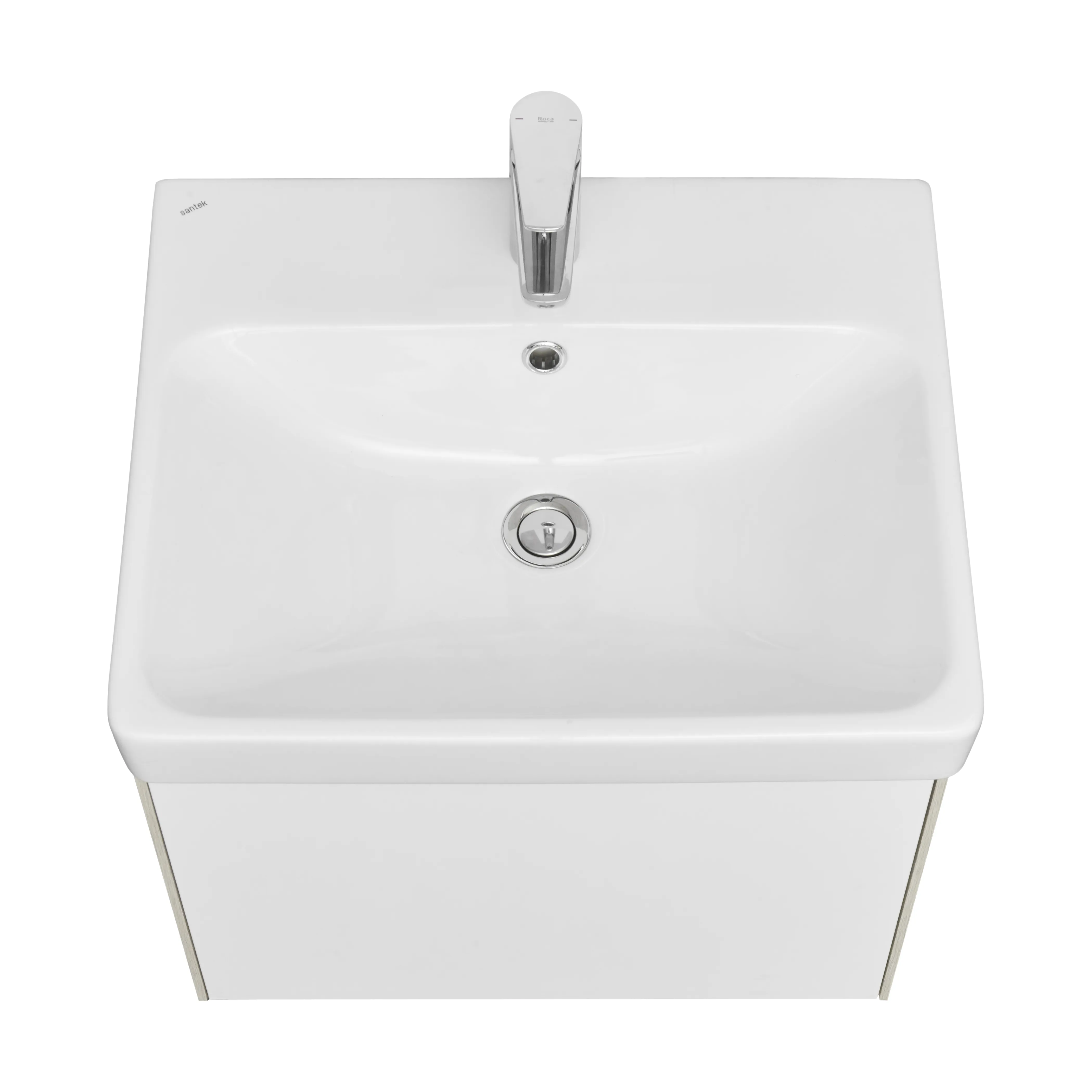 Тумба под раковину AQUATON Асти 55 белый глянец, ясень шимо 1A263101AXD70