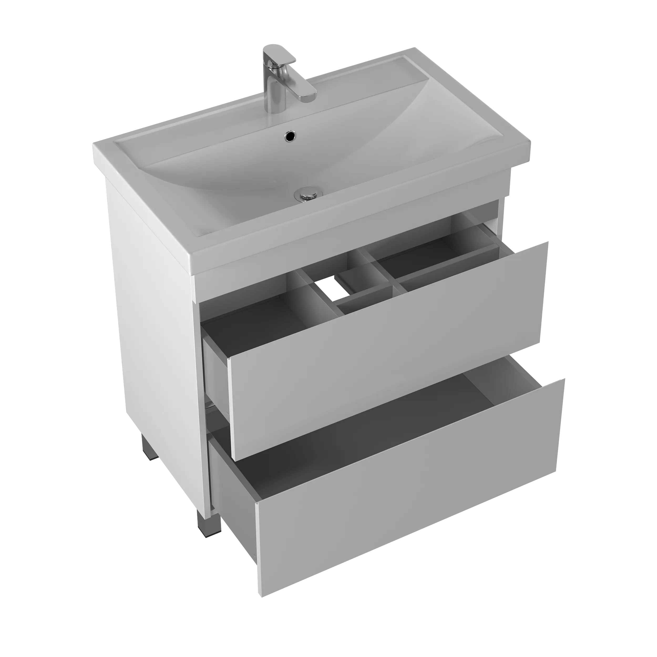 Тумба под раковину Briz Элен классик 80 см, белый глянец