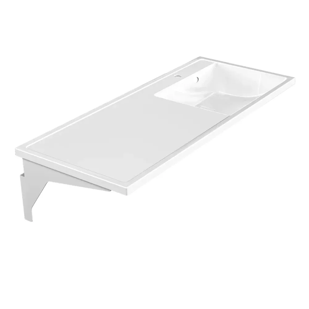 Раковина Azario Paola Magenta 1100 L левосторонняя, литьевой мрамор, белый (CS00078450) в магазинах СантехГид