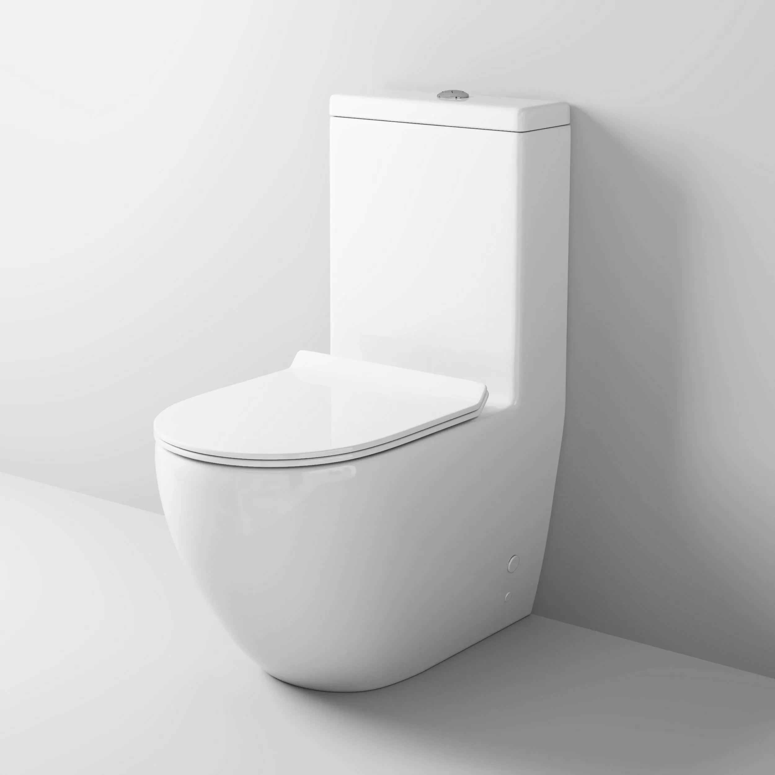 Унитаз Style (675х365х830) моноблок напольный с тонкой крышкой, 1 место GR-4496S