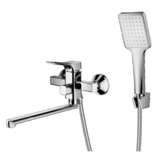 Смеситель Prohanss P62.22 для ванны и душа универсальный поворотный излив 30 см, хром