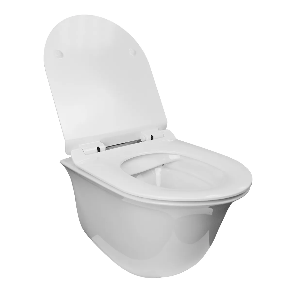 Унитаз подвесной Azario Felice 490х360х360 безободковый, быстросъемное сиденье микролифт () AZ-0051