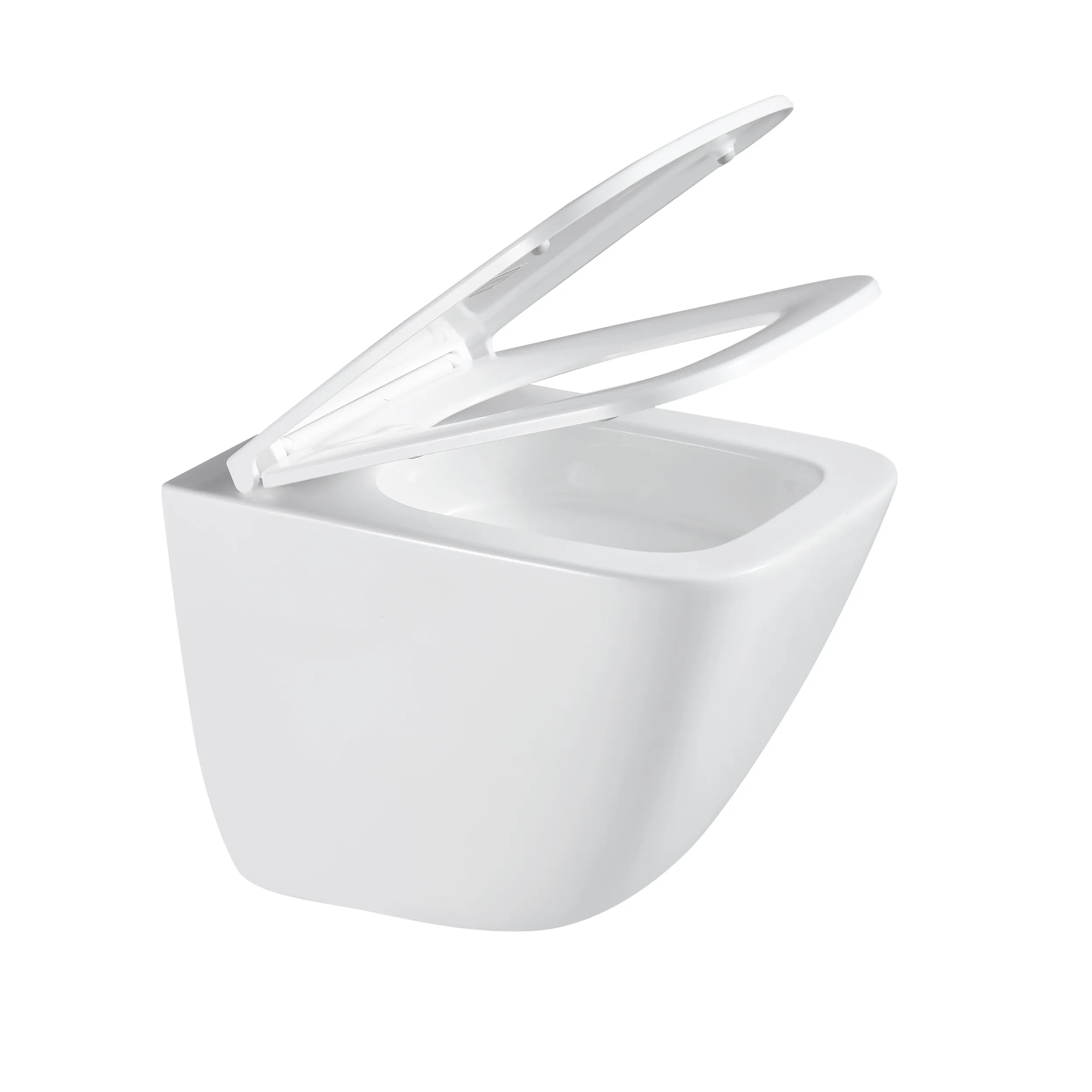 Унитаз подвесной Gappo безободковый, торнадо, с сиденьем микролифт, белый GM1003