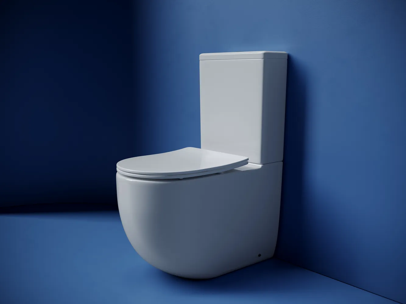 Напольный пристенный унитаз с бачком METROPOL, смыв Торнадо, нижняя подводка, горизонтальный выпуск,