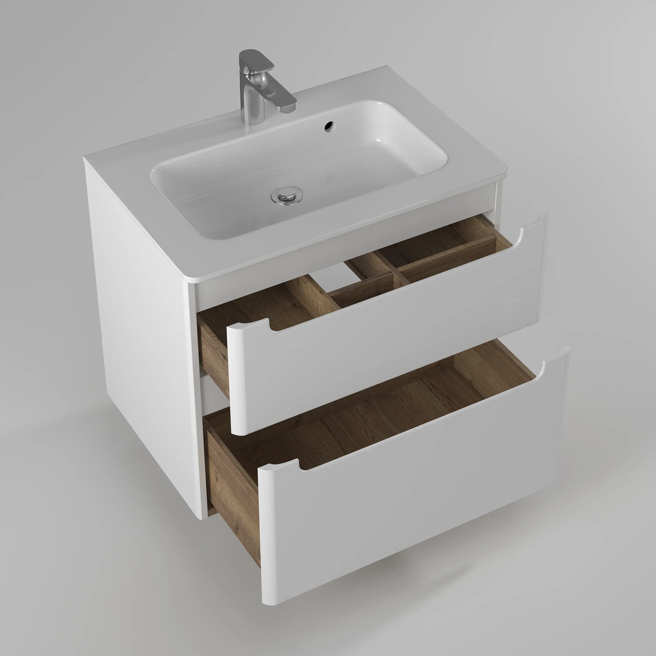 Тумба под раковину Briz Эстель 100 см, белый глянец