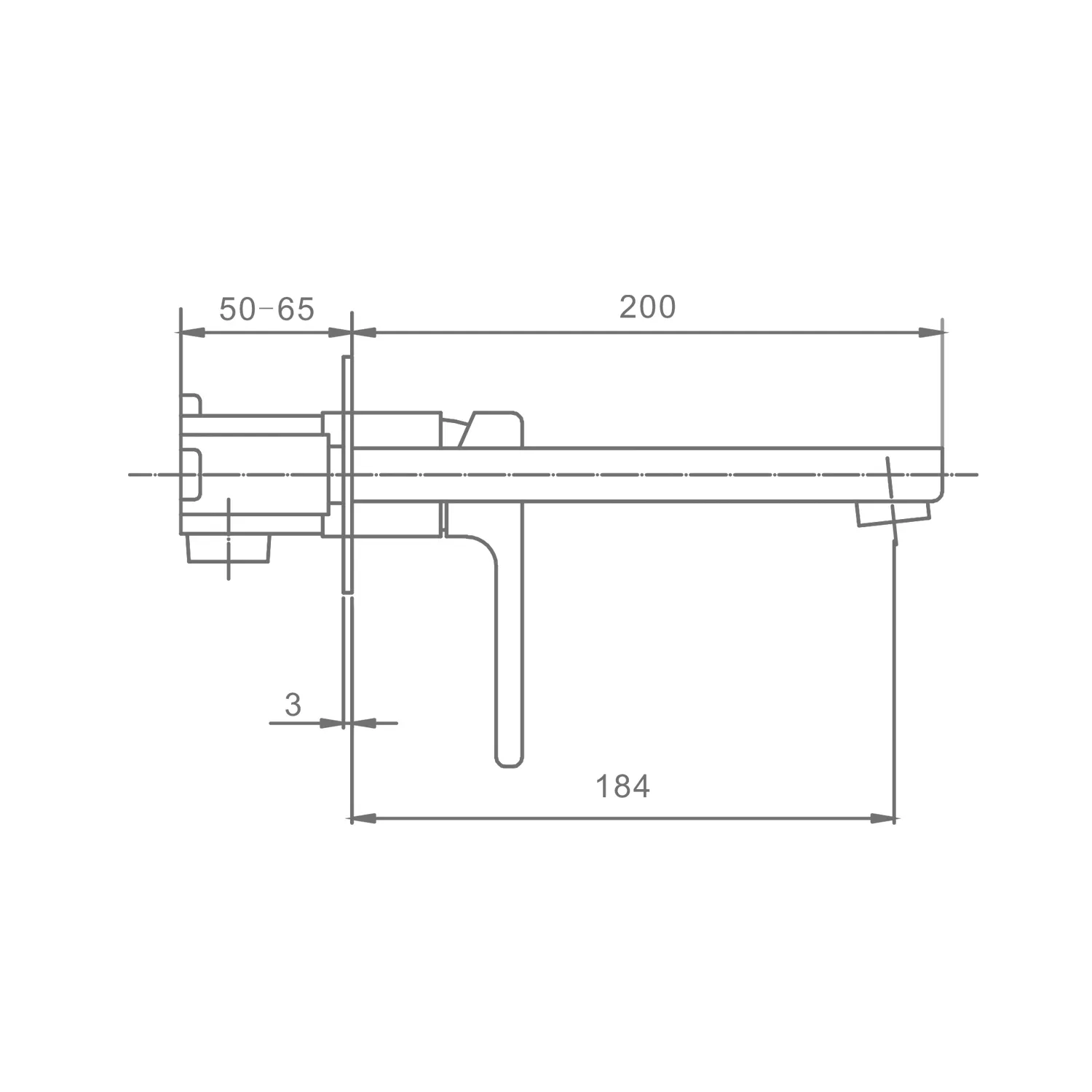 Смеситель Raglo для раковины встраиваемый монолитный, хром R30.11