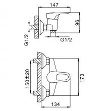 Смеситель для душa FRAP F2028-B