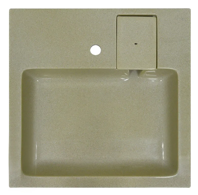 Раковина подвесная Azario Monako 600х600х85 литьевой мрамор, бежевая (CS00079880) в магазинах СантехГид