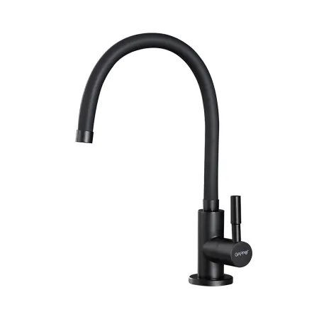 Смеситель для кухни МОНО с гибким изливом черный GAPPO G1052-96