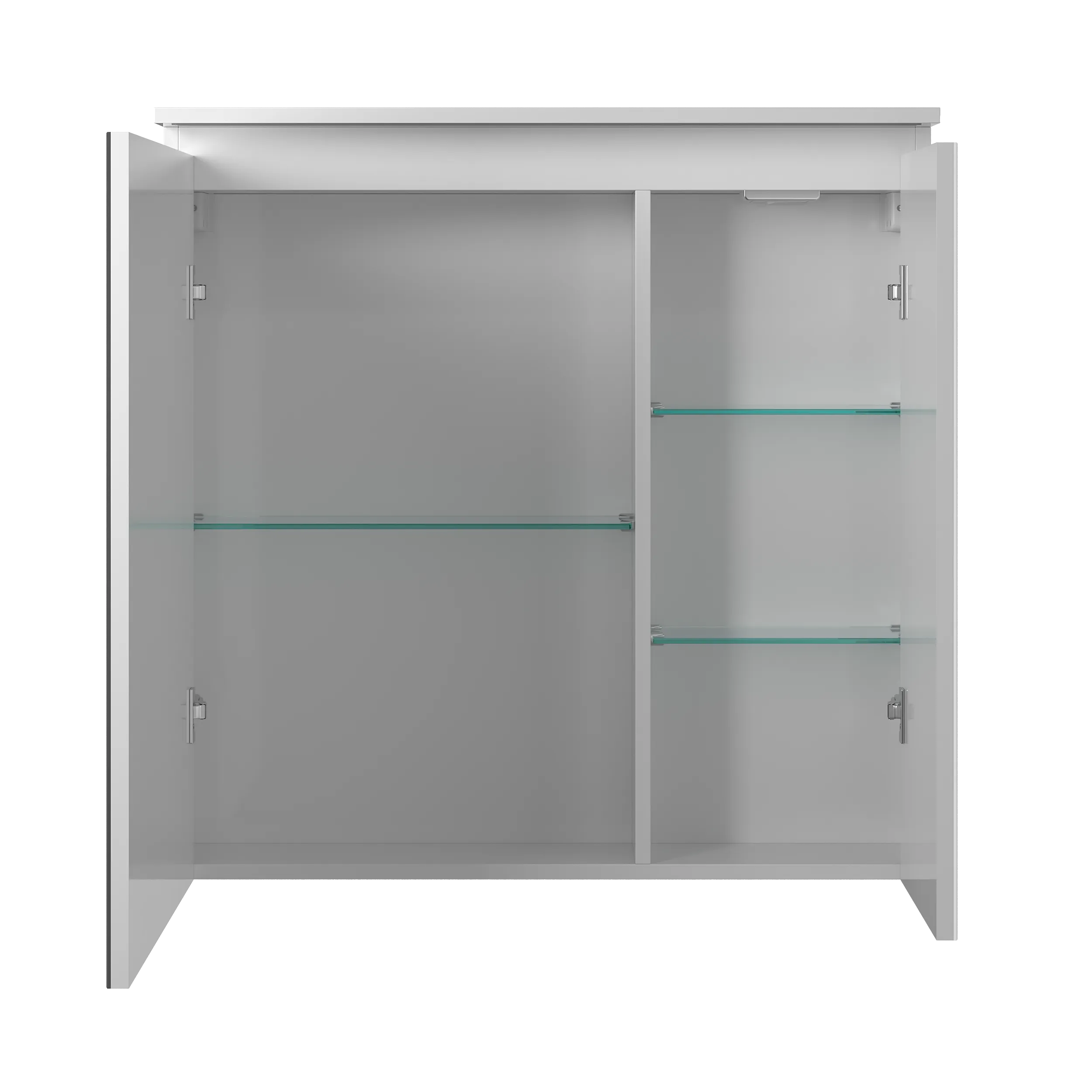 Зеркальный шкаф Briz Сити 80 см, белый глянец