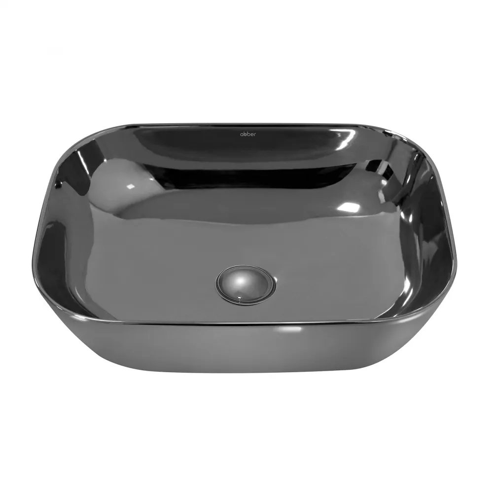 Раковина накладная ABBER Rechteck AC2200GS серебро в магазинах СантехГид