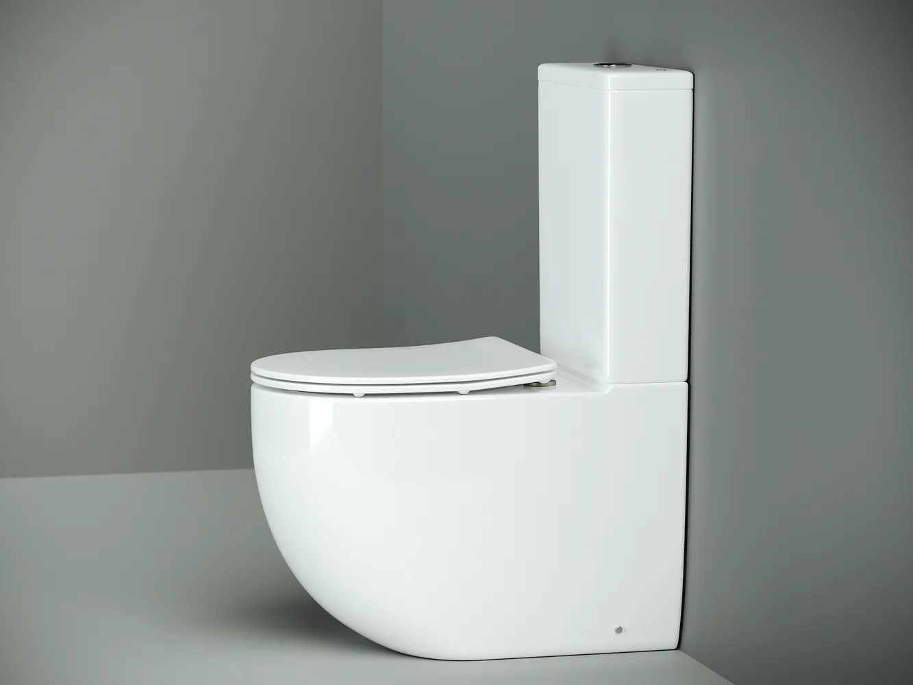 Напольный пристенный унитаз с бачком Metropol Rimless,  двойной смыв 3/6 арматура, нижняя подводка г