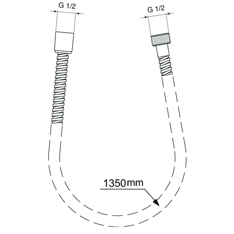 Пластиковый шланг для душа Ideal Standard IDEALRAIN 1350 мм () BG135AA