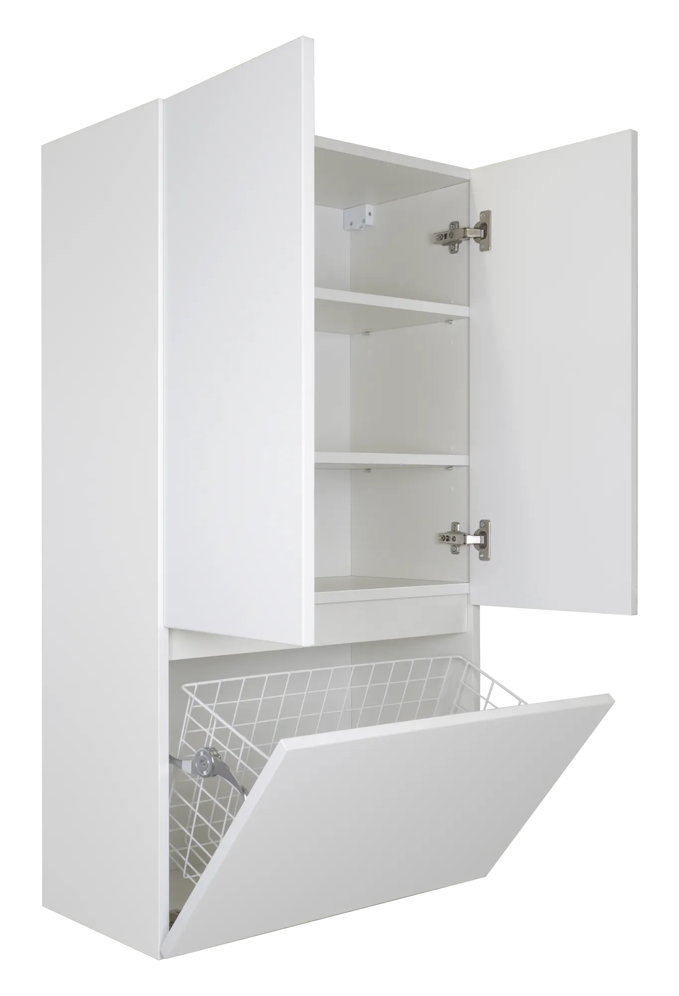 Шкаф Misty Амур 60 с бельевой корзиной над стиральной машиной