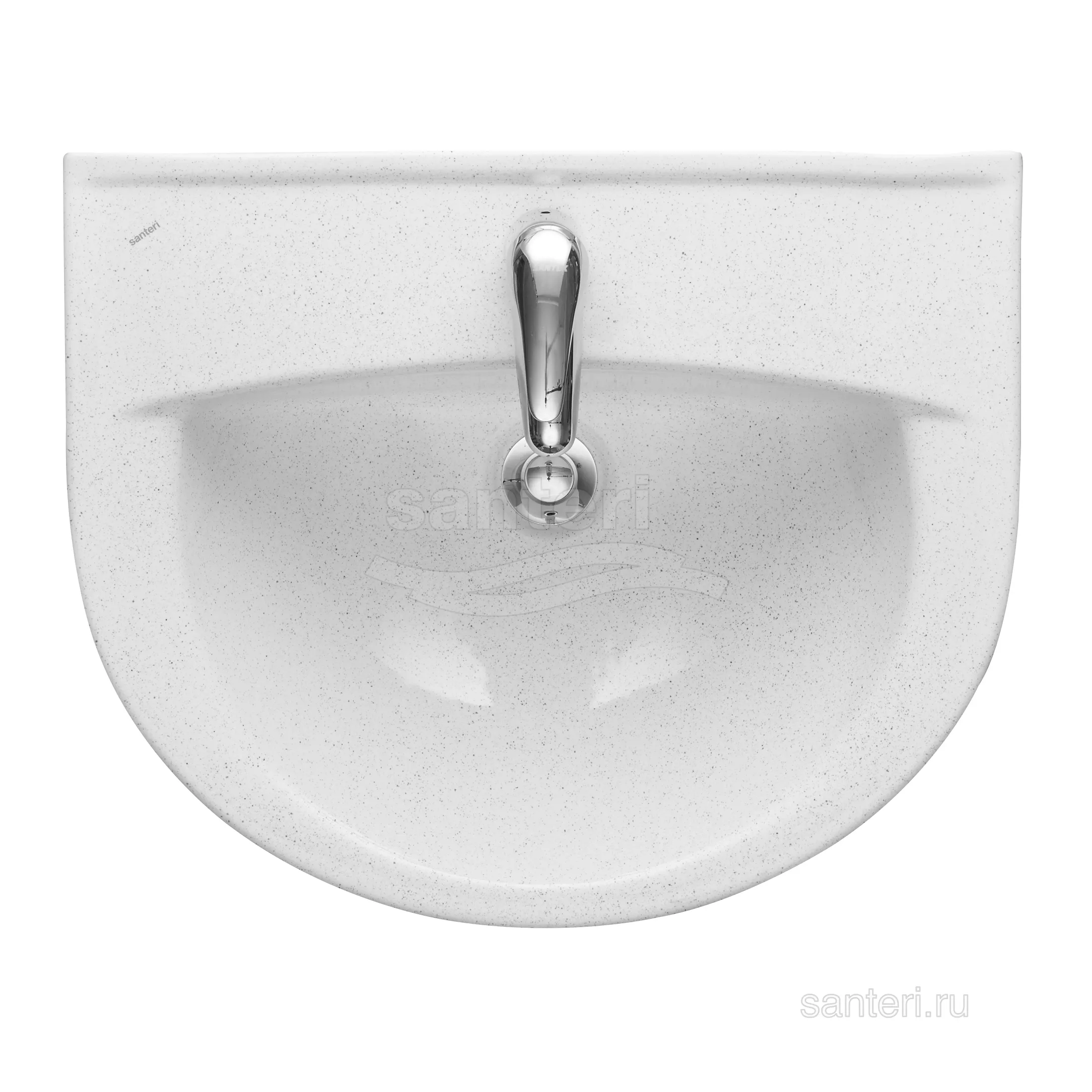 Раковина Santeri Виктория с переливом крап на бел 131116S0111B0 в магазинах СантехГид