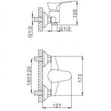 Смеситель для душa FRAP F2014-B