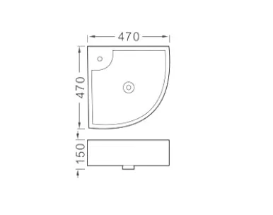 Раковина угловая Aquatek 470*470*150 AQ5166B-00 в магазинах СантехГид