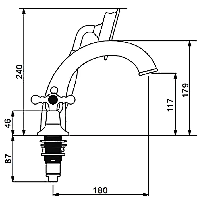 Смеситель для ванны на 4 отверстия бронза G1189-4
