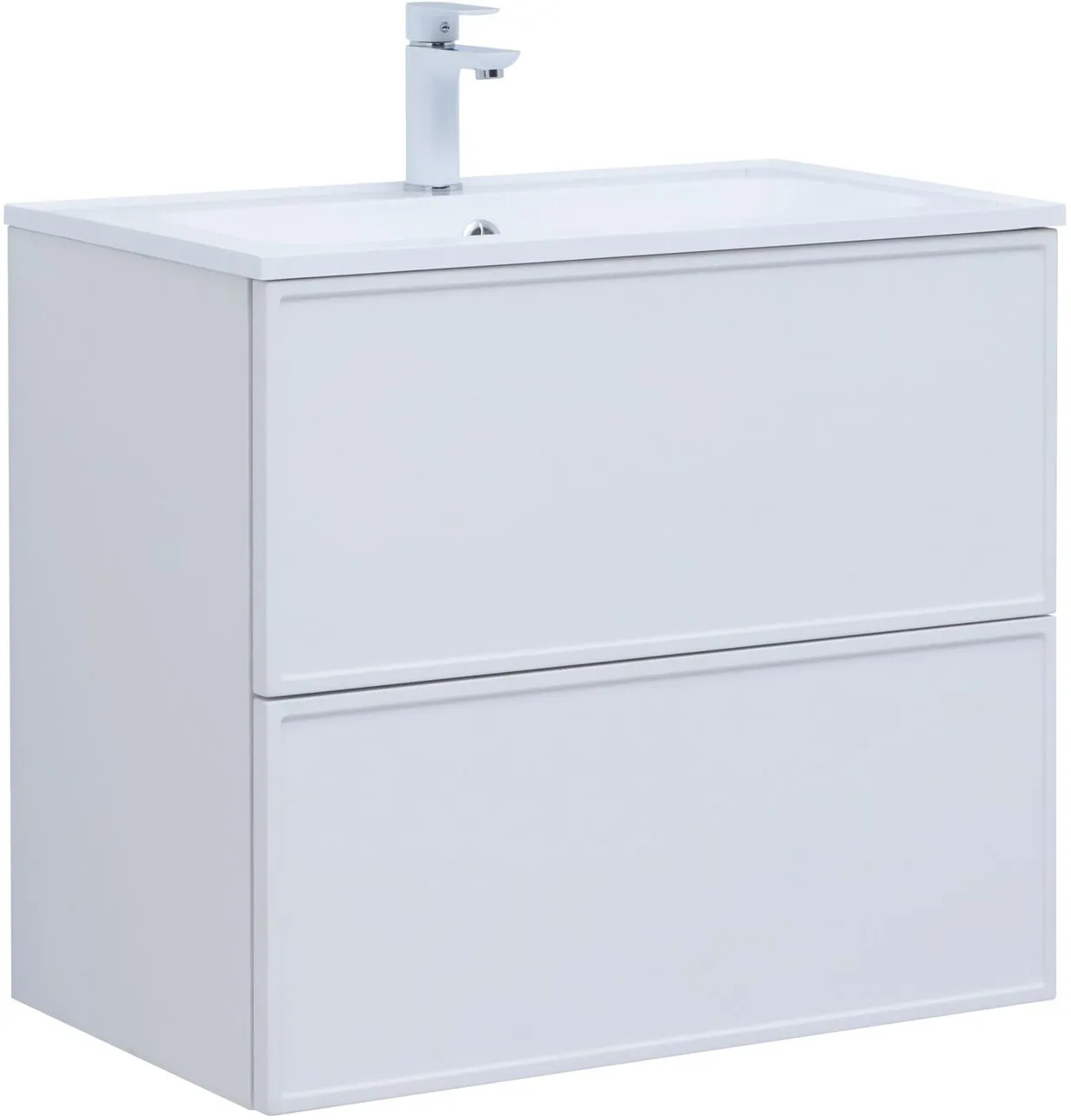 Тумба под раковину Aquanet Арт 75 белый матовый