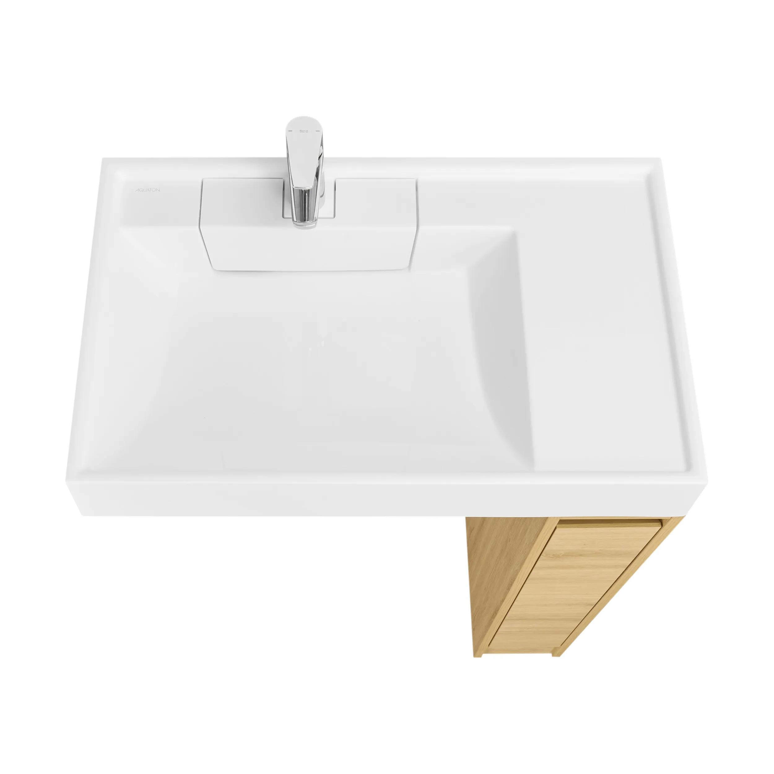 Корпус тумбы под раковину AQUATON Лондри 20 Дуб Сантана без фасада 1A267101LH0C0