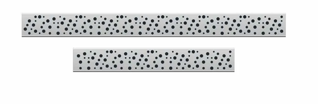 Душевой лоток комбинированный пластиковый с металической решеткой 5, L=650 mm