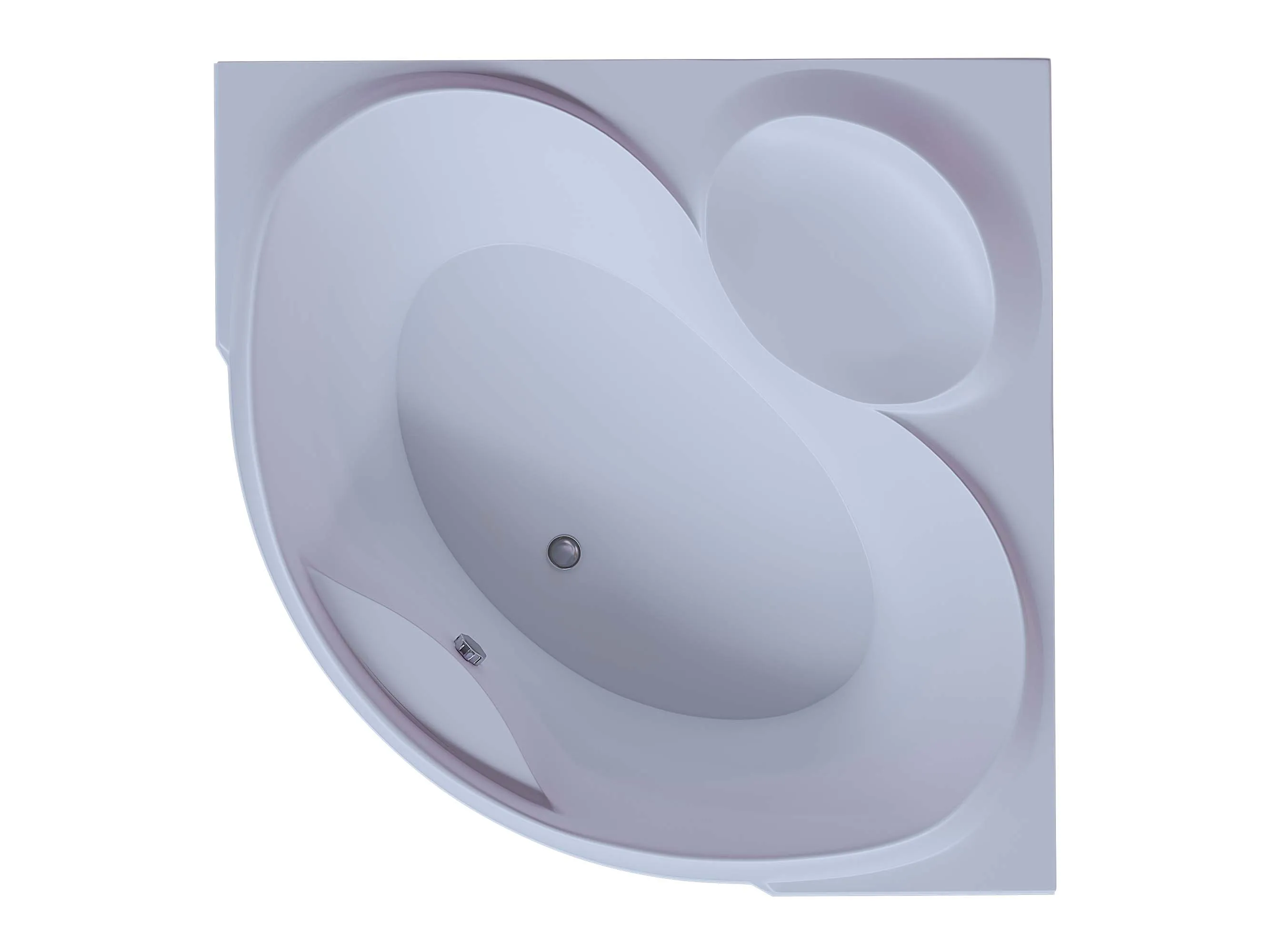 Акриловая ванна Aquatek Эпсилон 150x150 угловая, универсальная, с каркасом и экраном, без гидромассажа