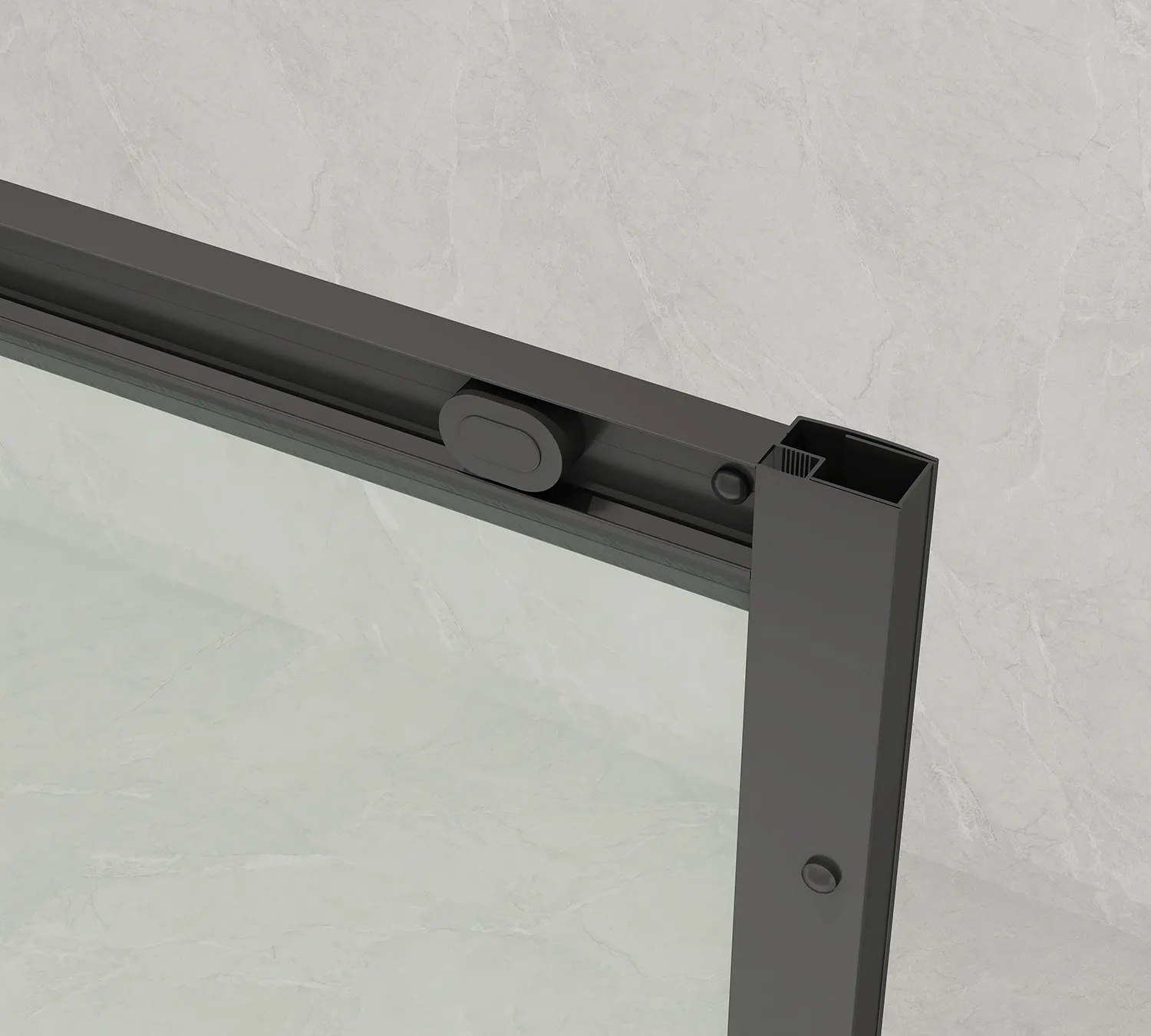Душевое ограждение Loranto 120x90x190 раздвижная дверь, универсальная, прозрачное стекло 6 мм, профиль черный матовый (CS-AB02B-129) 