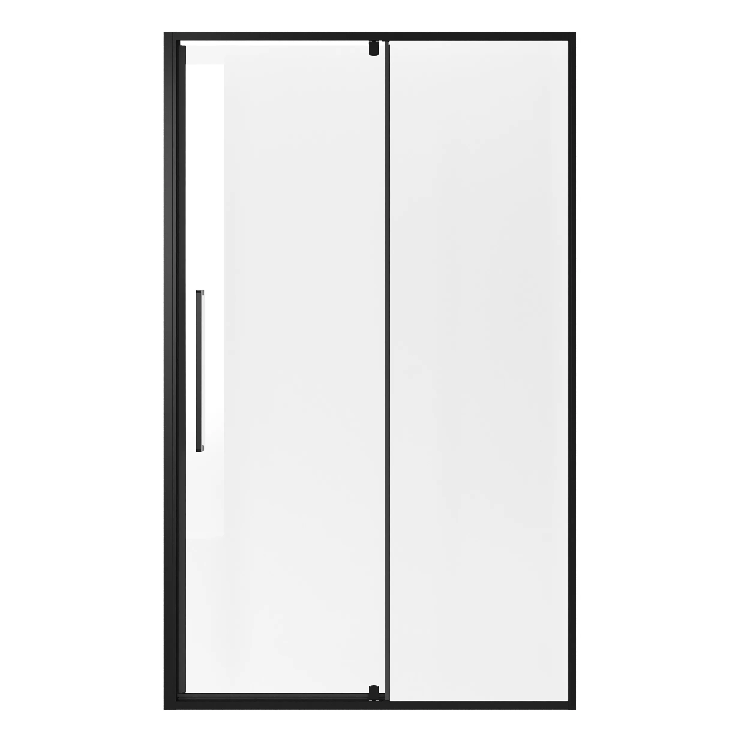 Дверь в нишу Niagara Nova (110х195) черный матовый,стекло прозрачное,дверь распашная,1 место NG-85-11AB 