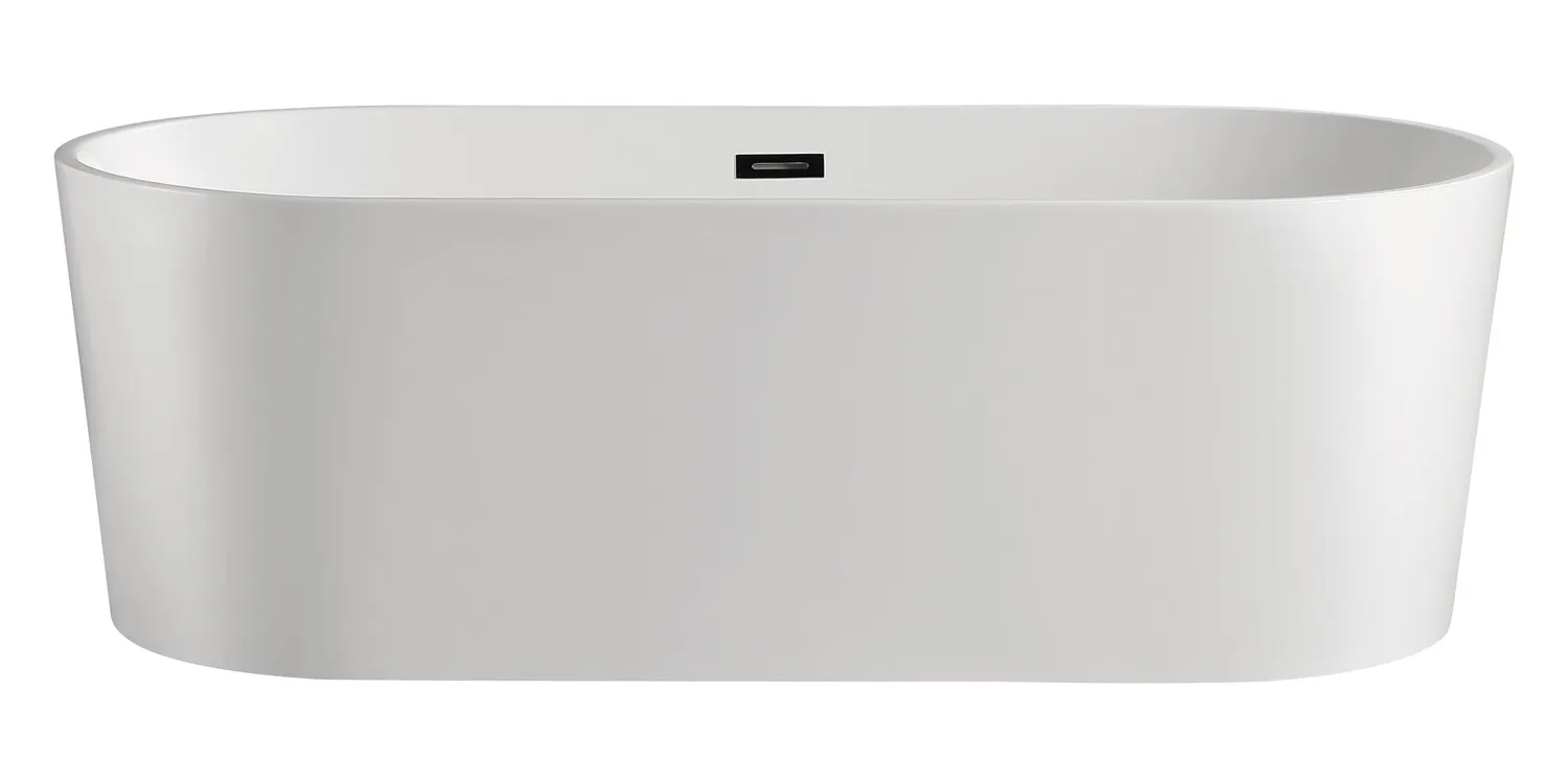 Ванна акриловая Azario BRISTOL 1600х800х580, отдельностоящая, в комплекте с сифоном и металлической рамой, цвет белый (BRI16080)